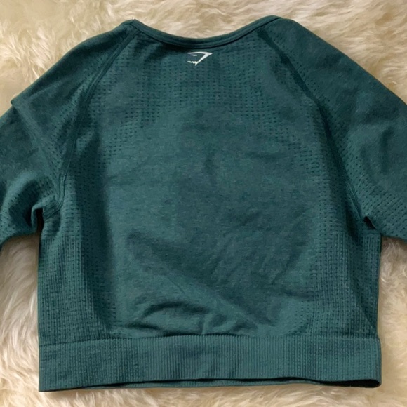 Gymshark Seamless Cropped Long sleeve Workout Top Size small - Picture 4 of 4